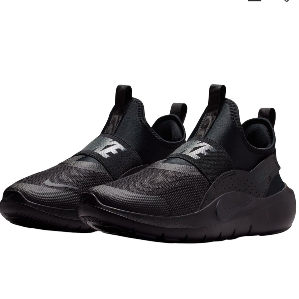 Nike Kids Black Slip-On Flex Runner Sneakers